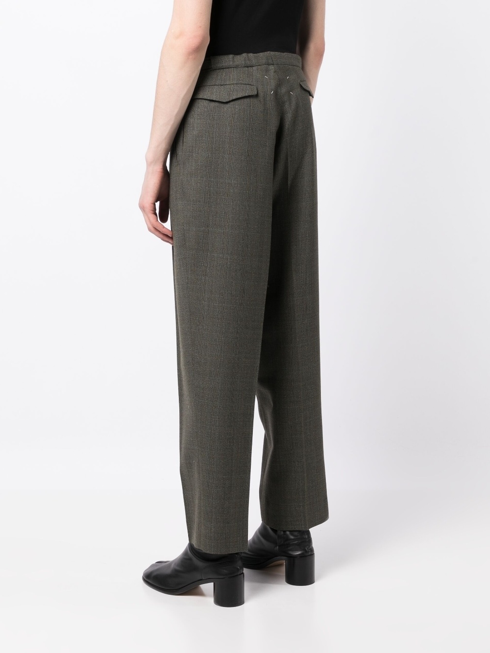 straight-leg wool trousers - 4