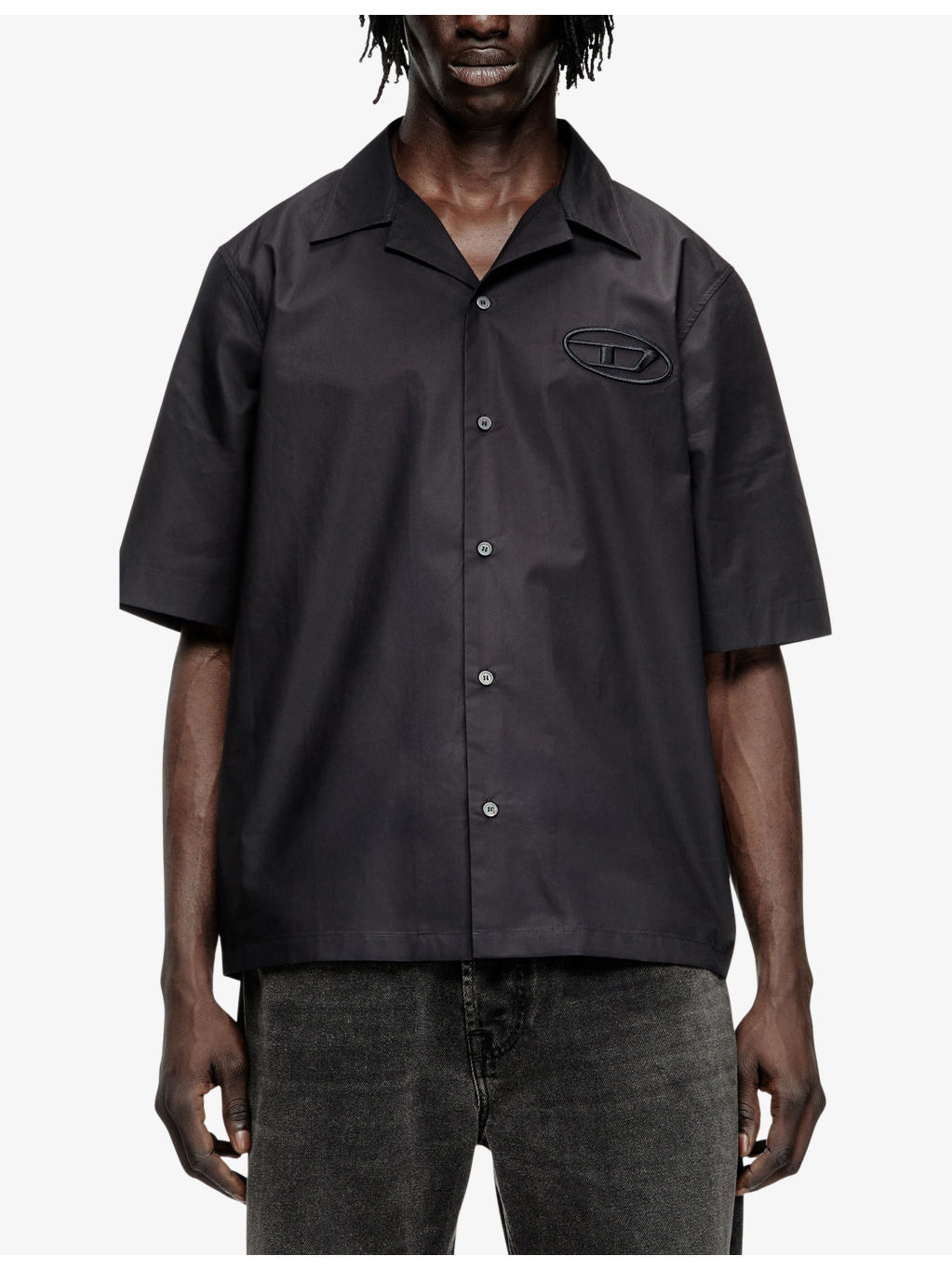 S-Mac-Pcal Logo-Embroidered Cotton-Poplin Shirt - 3