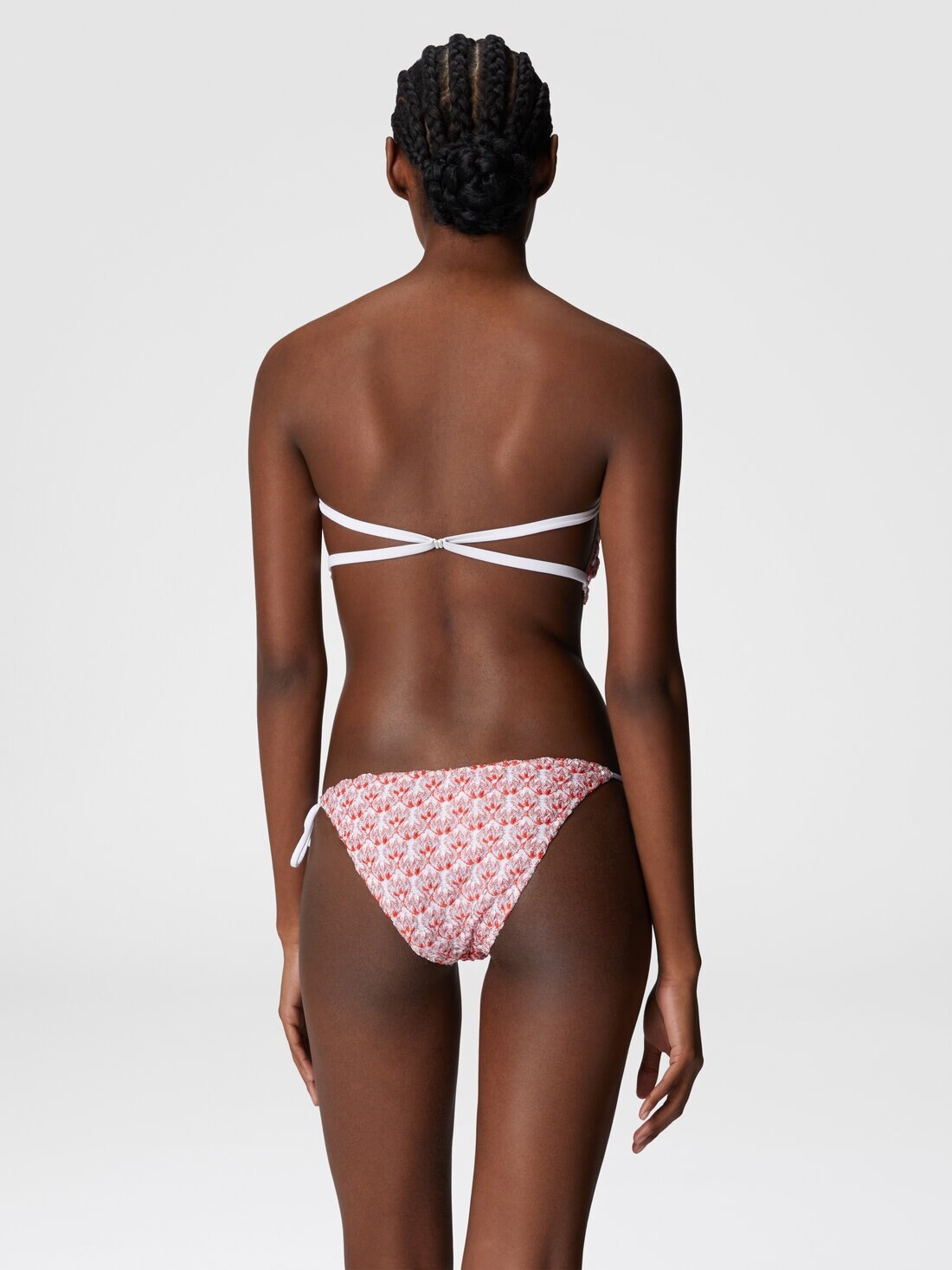 Lace triangle bikini with lamé - 3