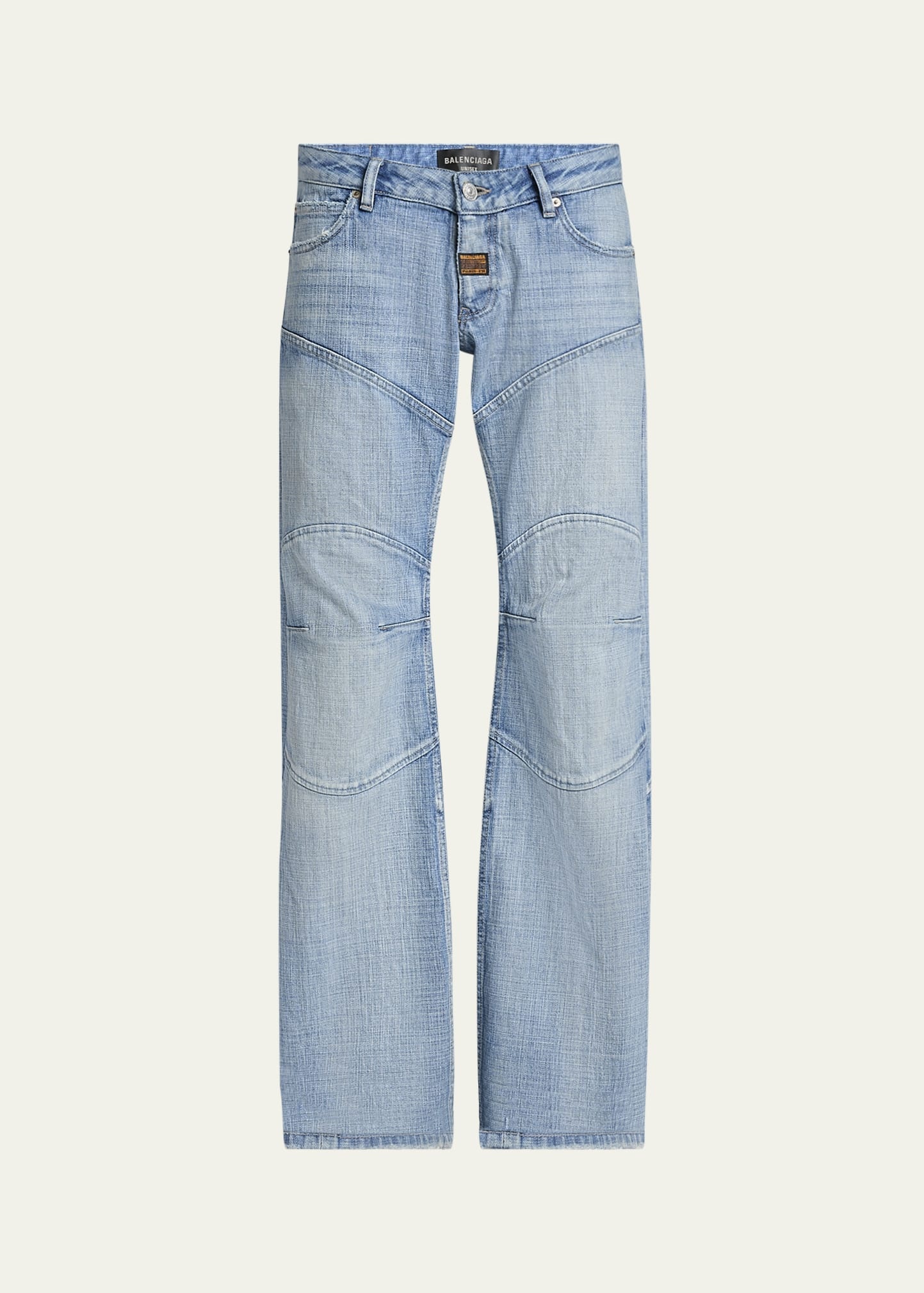 Men's Moto Panel Low-Rise Jeans - 1