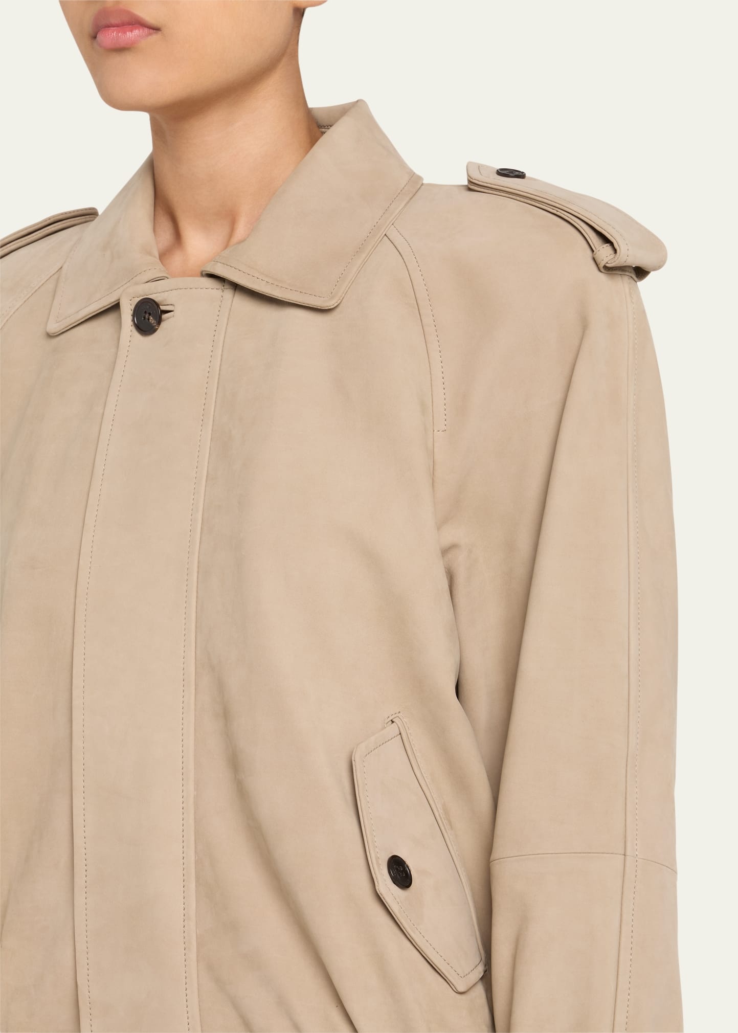 Oversized Suede Jacket - 5