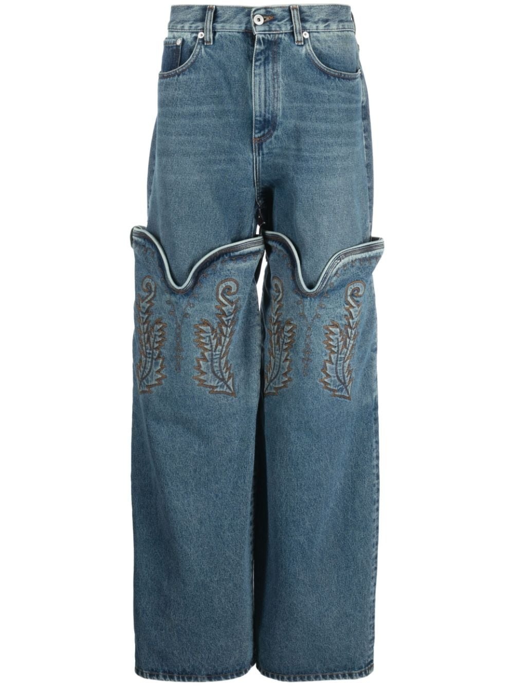 Y/Project Cowboy High Cuff jeans | REVERSIBLE