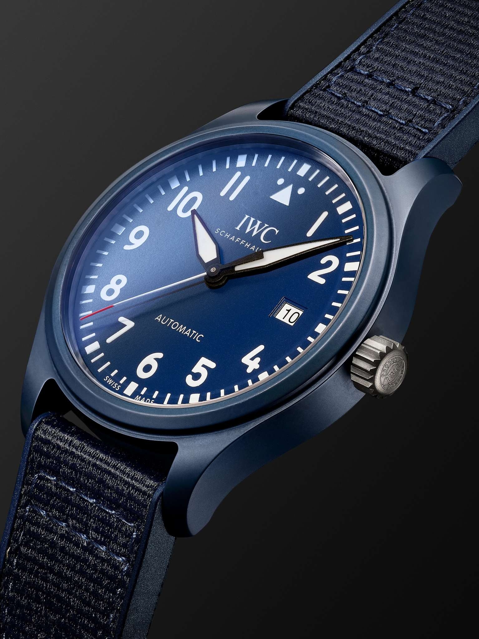 Laureus Sport for Good Pilot's Limited Edition Automatic 41mm Ceramic and Webbing Watch, Ref. No. IW - 4