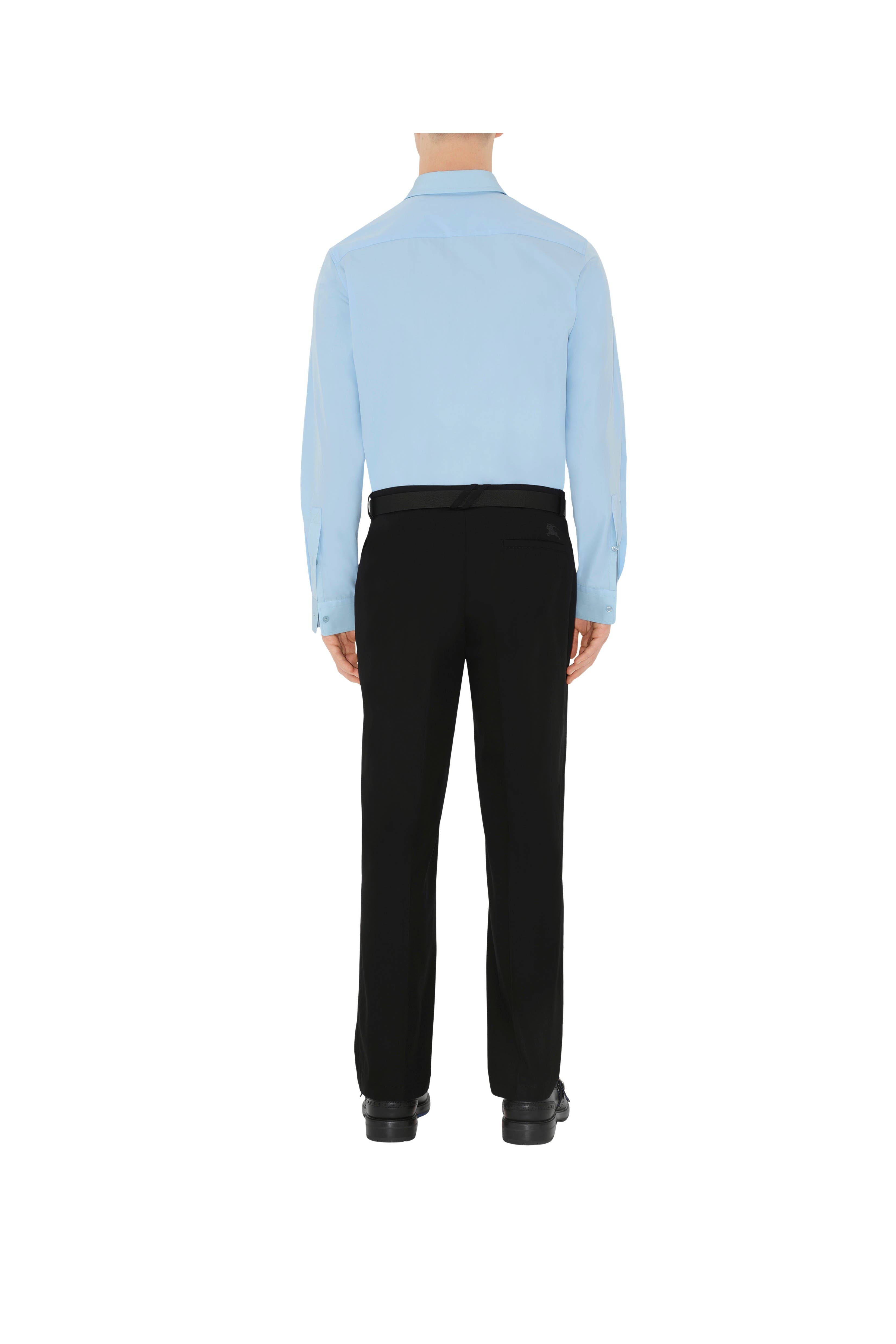 burberry Slim Fit Cotton Poplin Formal Shirt in Neptune Blue at Nordstrom - 4