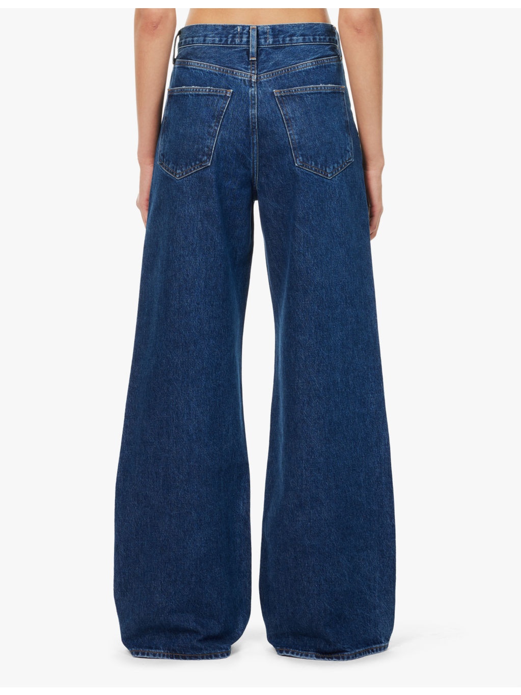 Dame faded-wash wide-leg high-rise recycled-denim jeans - 4