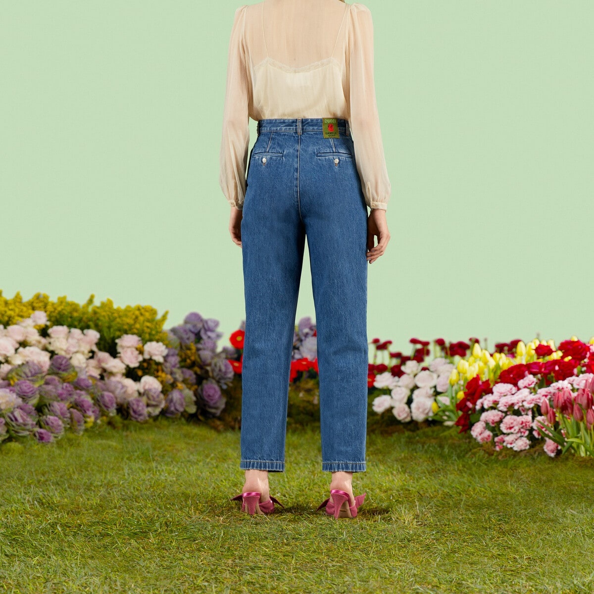 Washed denim pant - 7