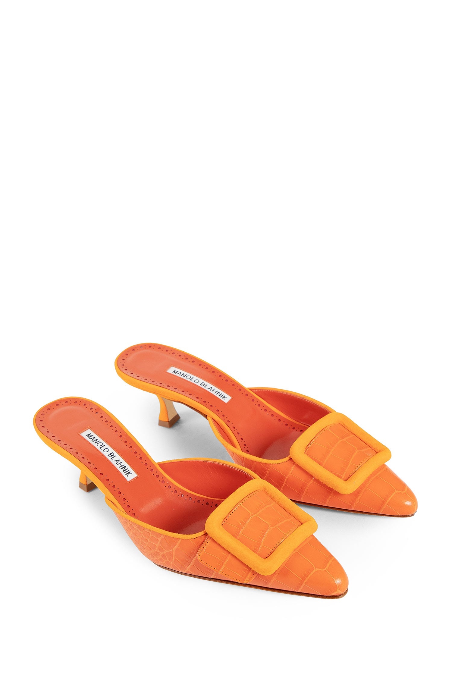 MANOLO BLAHNIK WOMAN ORANGE PUMPS - 7