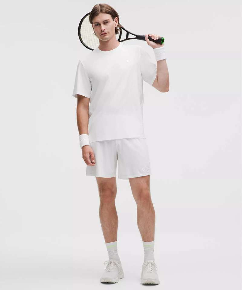 lululemon UV-Protective Striped Mesh Tennis T-Shirt outlook