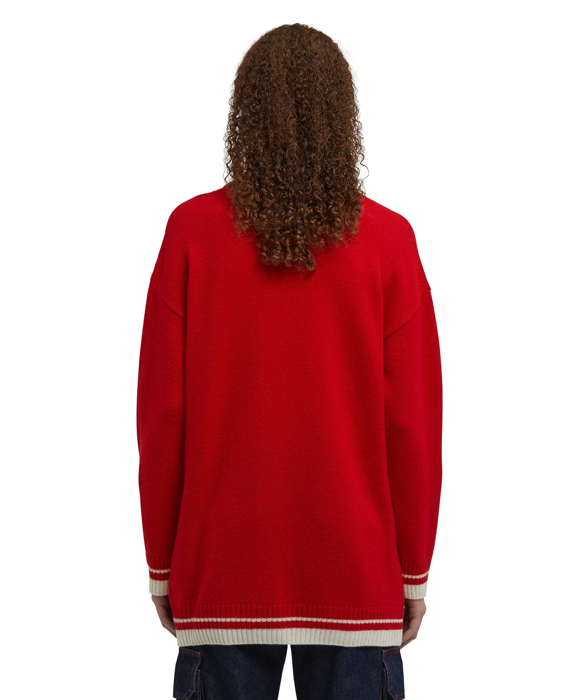 "MSGM Signature Cashemre blend" V-neck cardigan - 4