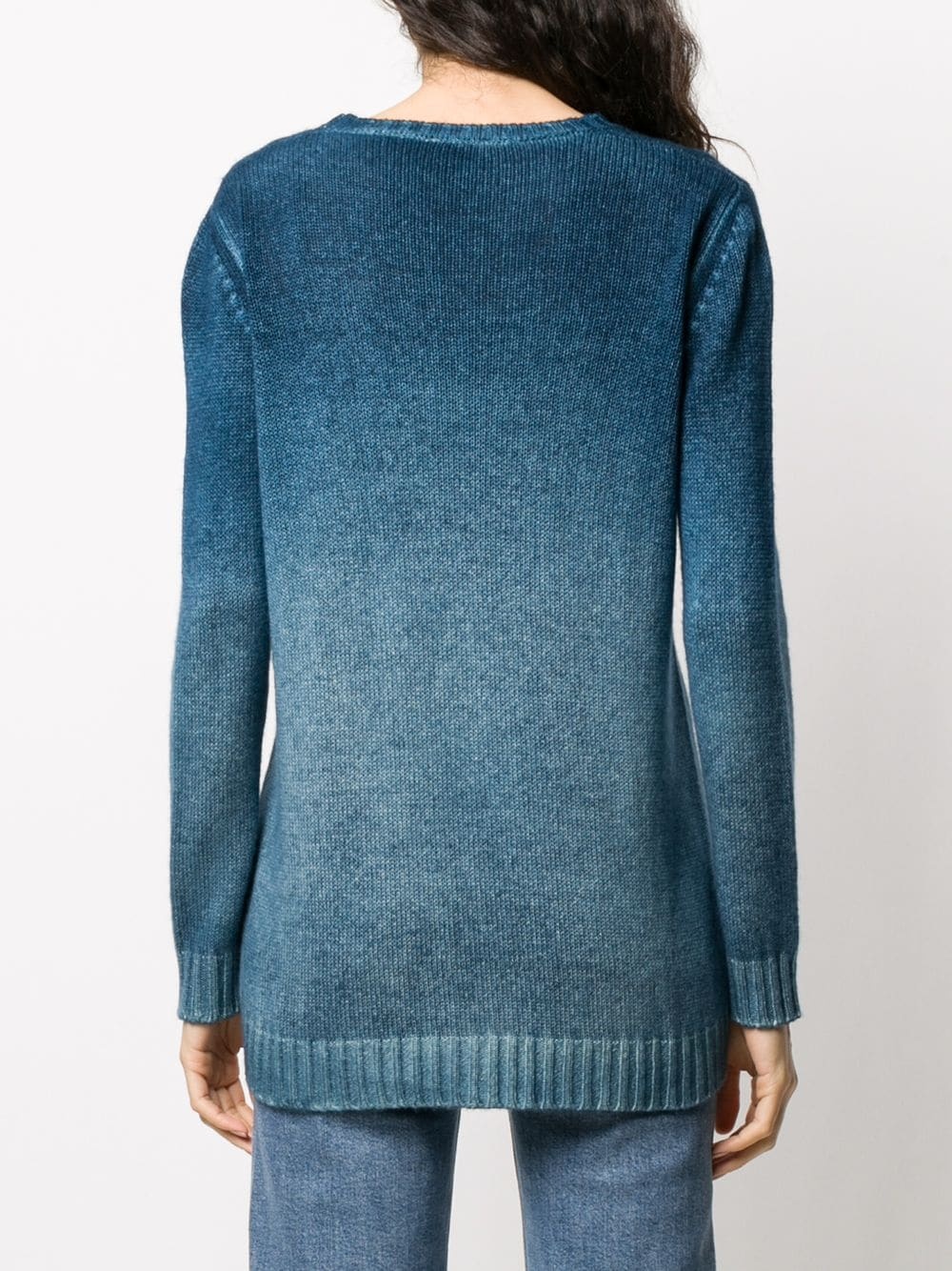 gradient-effect cashmere jumper  - 4