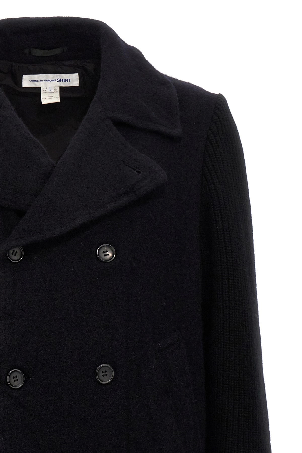 Double-breasted wool coat - 3