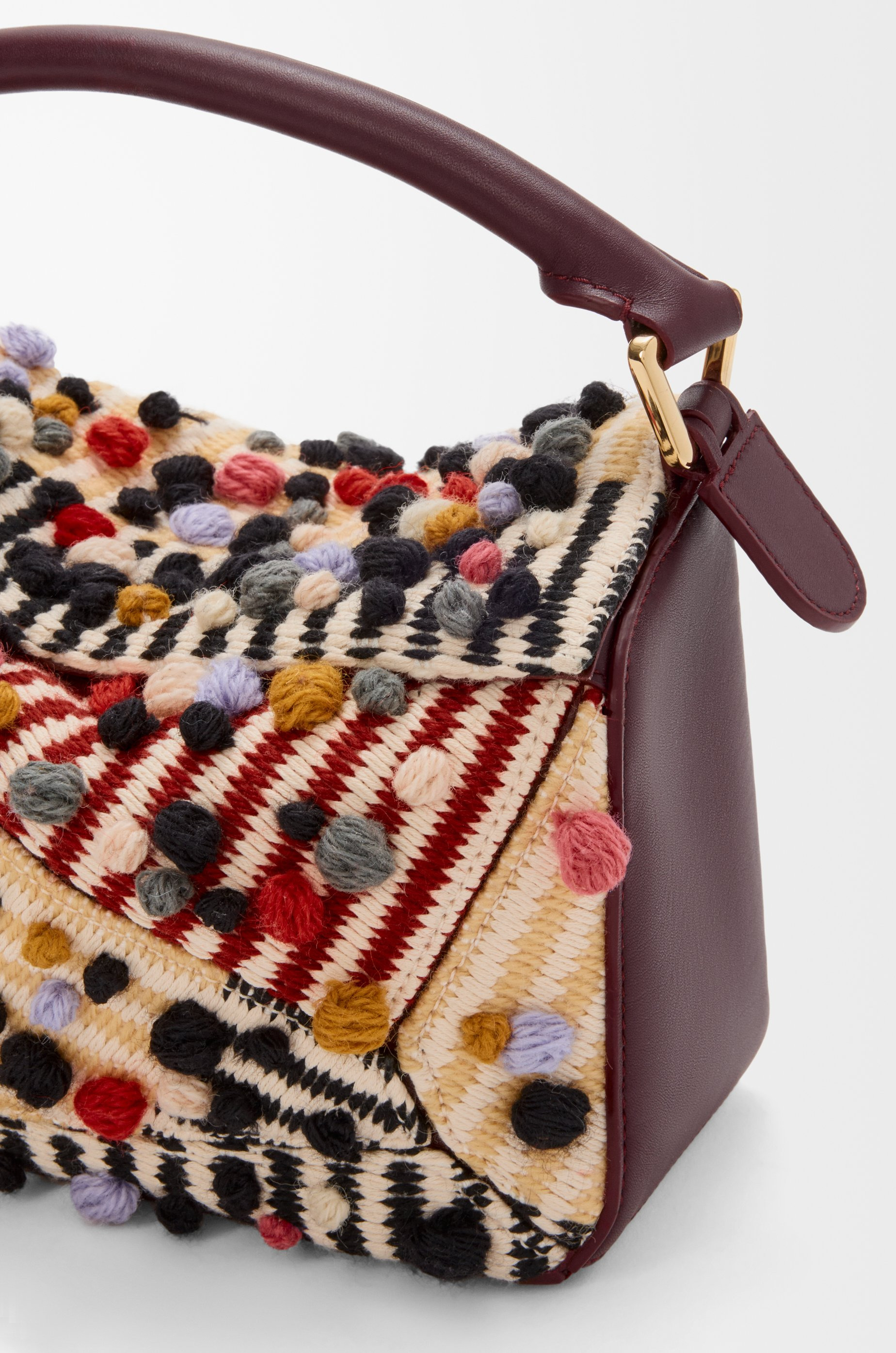 Small Puzzle bag in embroidered textile - 10