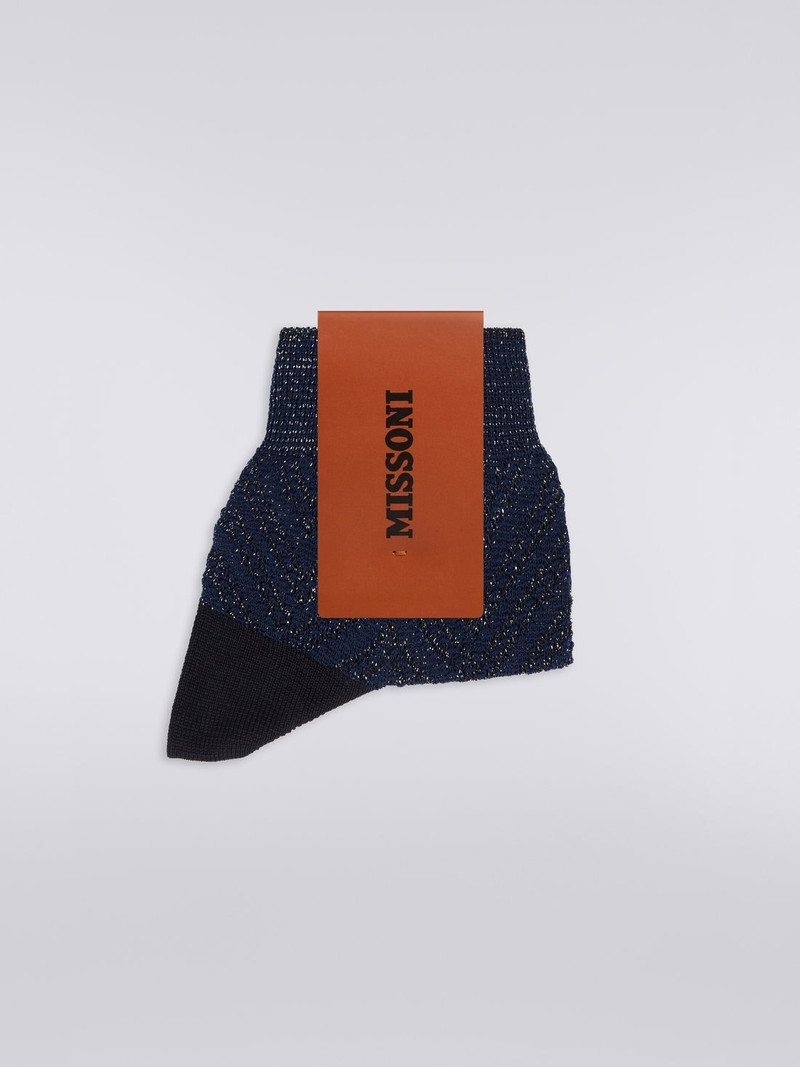 Missoni Zigzag modal short socks with lurex outlook