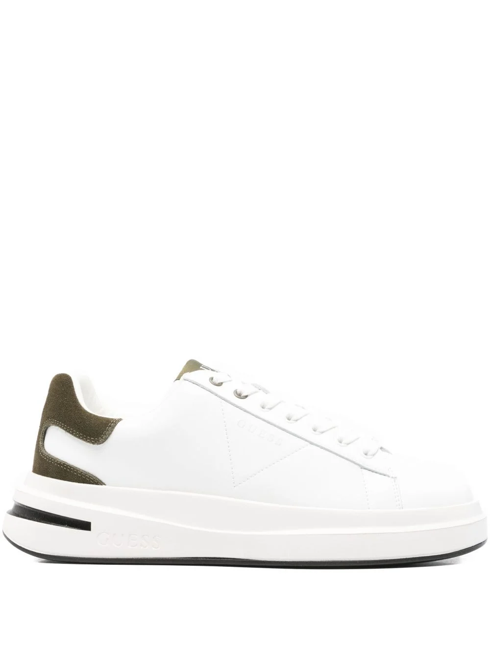 leather panelled sneakers - 1