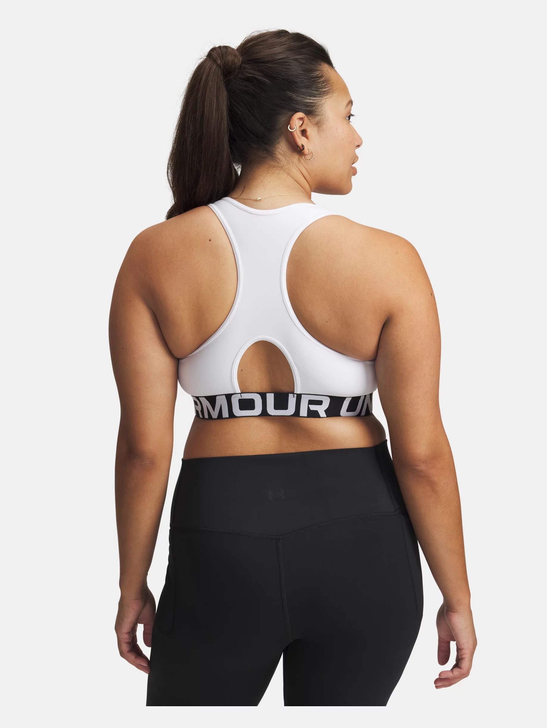 Women's HeatGear® Armour Mid Branded Sports Bra - 10