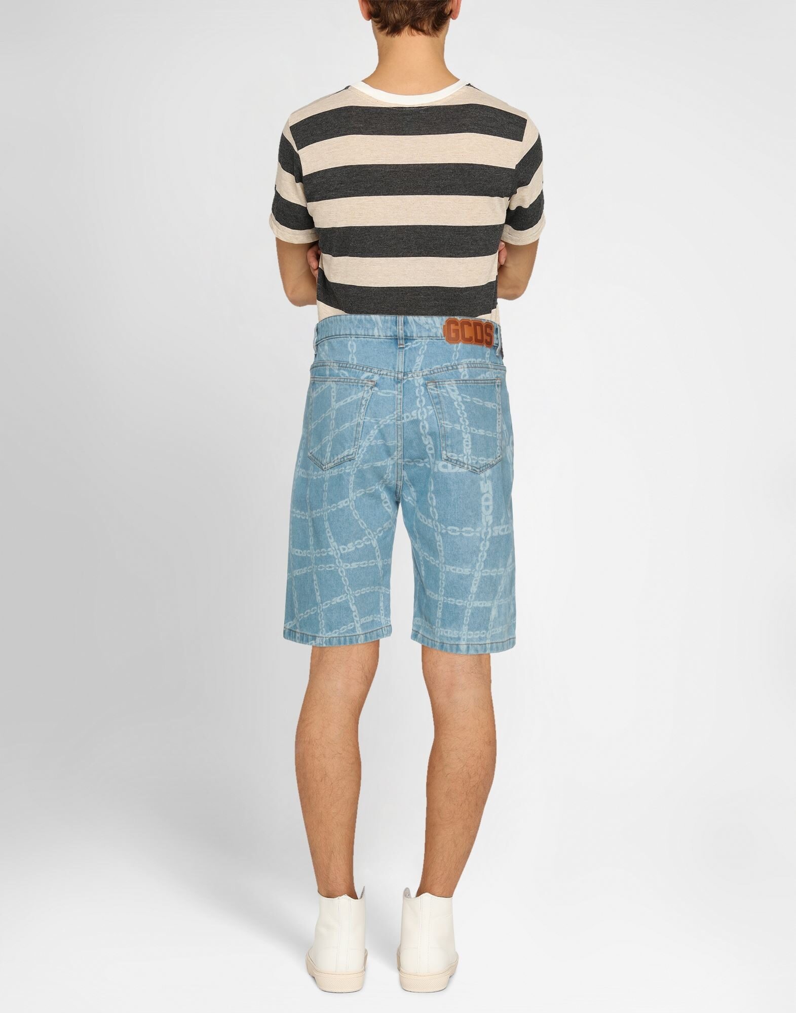 Blue Men's Denim Shorts - 3