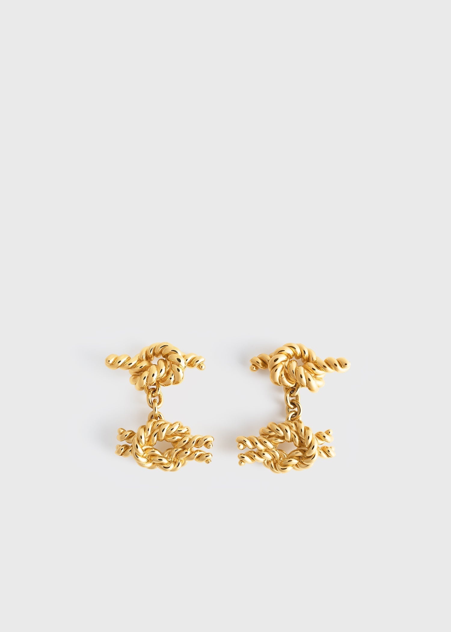 Rope knot cufflinks gold - 7