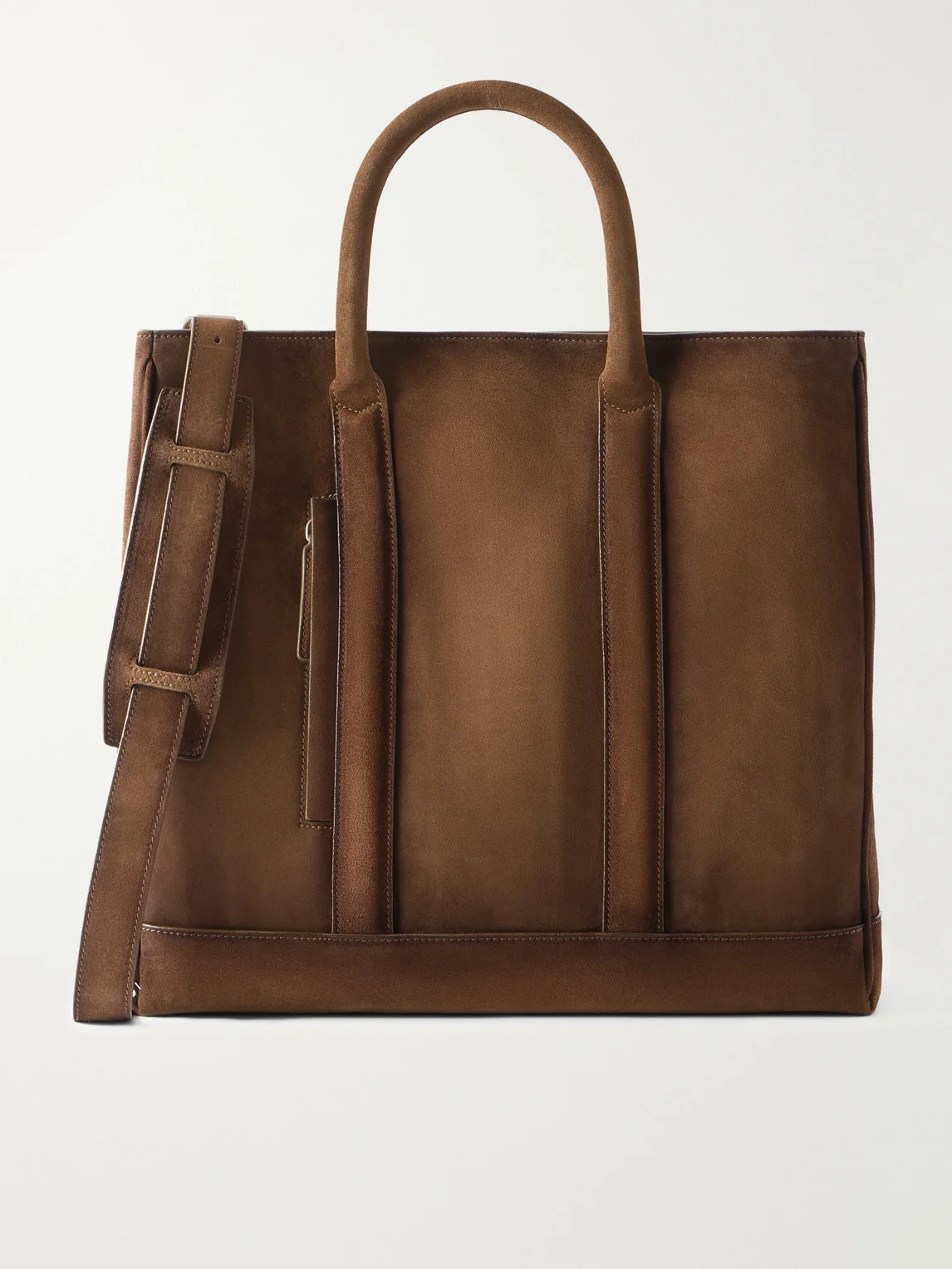 Quentin/026 Cashmere-Lined Suede Tote Bag - 1
