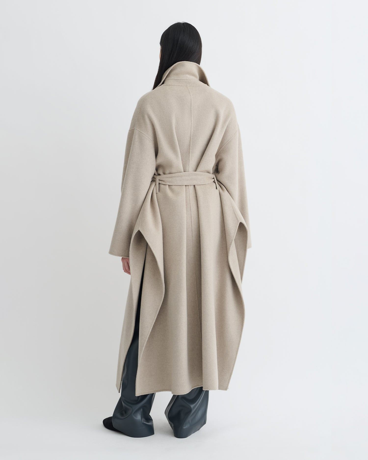 Double Wool Robe Coat - 3