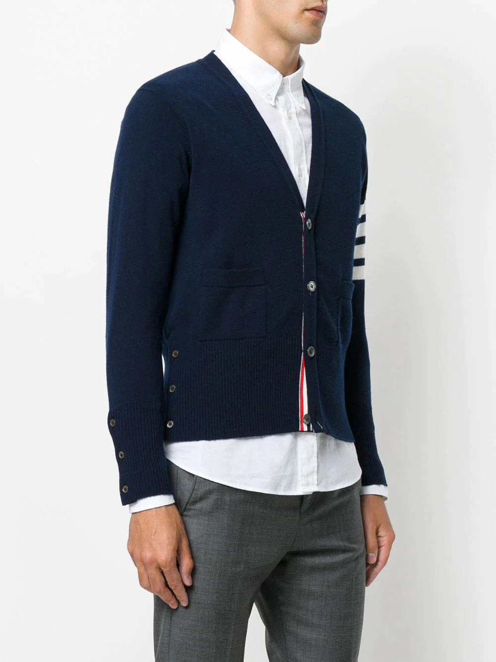 Classic V Neck Cardigan - 3