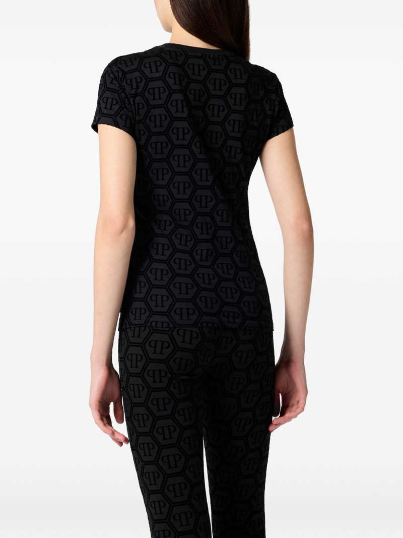 jacquard monogram T-shirt 4