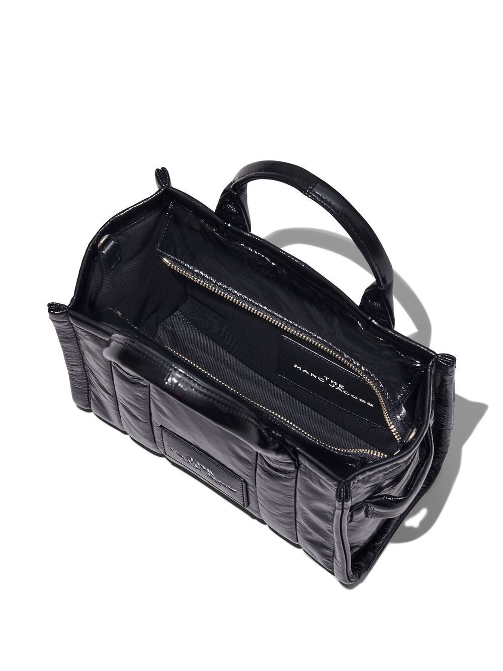 crinkled leather tote bag - 5