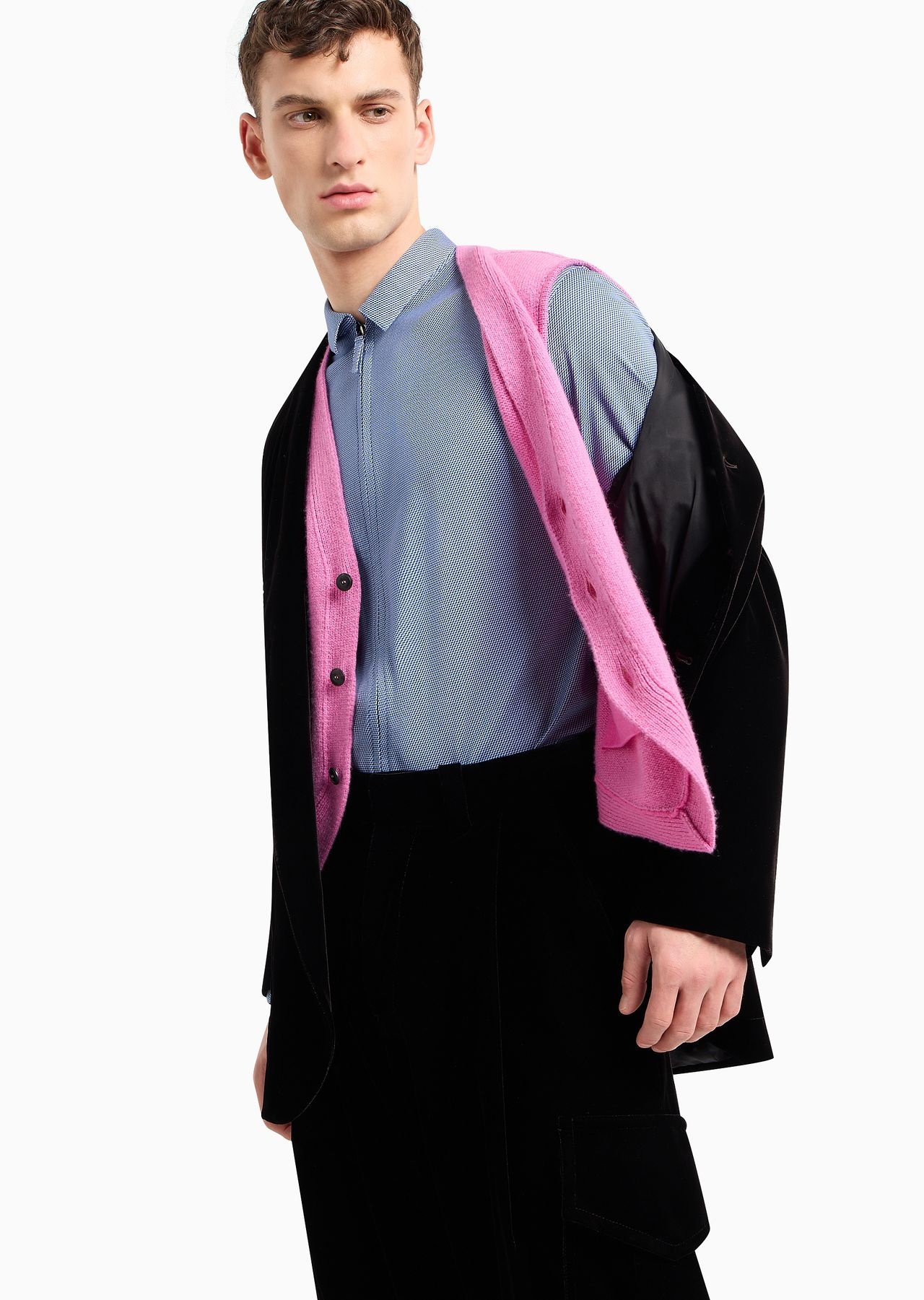 Single-breasted cashmere knit waistcoat - 6