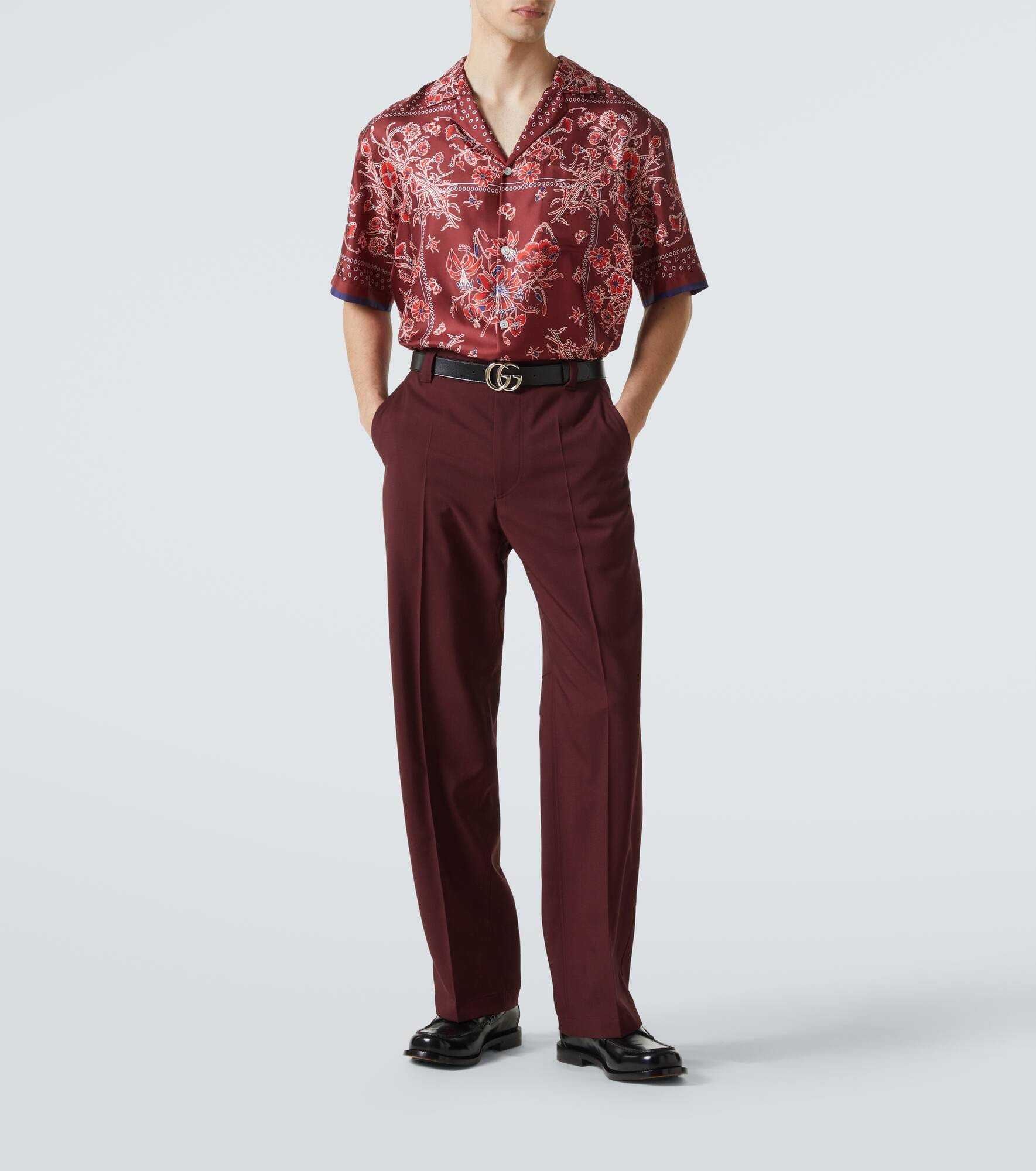 Printed silk bowling shirt - 2