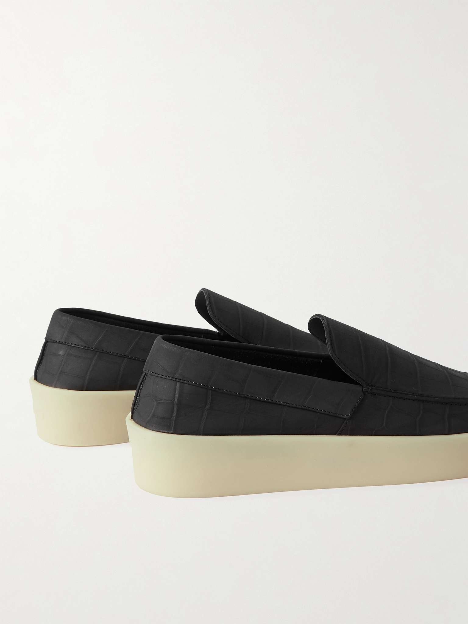 Croc-Effect Leather Espadrilles - 5