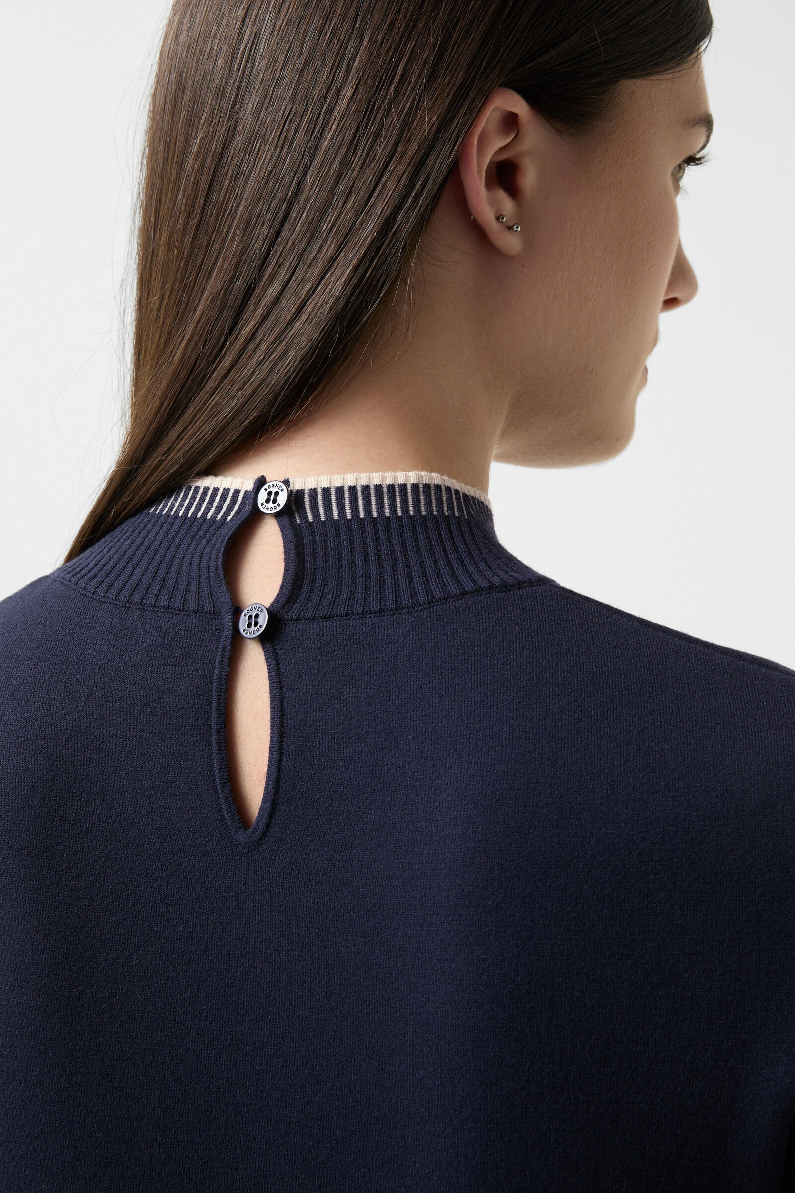 Berrit knitted shirt in Navy blue - 4