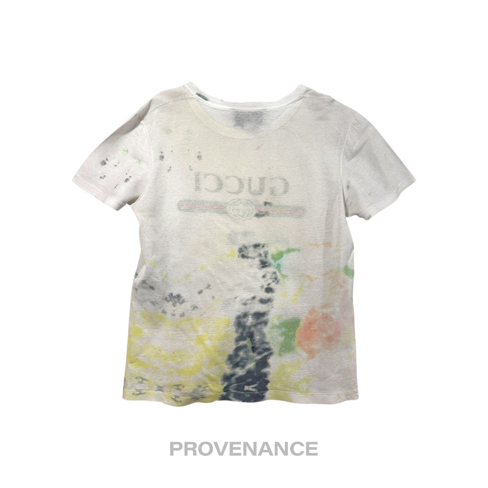 Gucci GG  Vintage Logo T-Shirt - Tie Dye White  S - 2