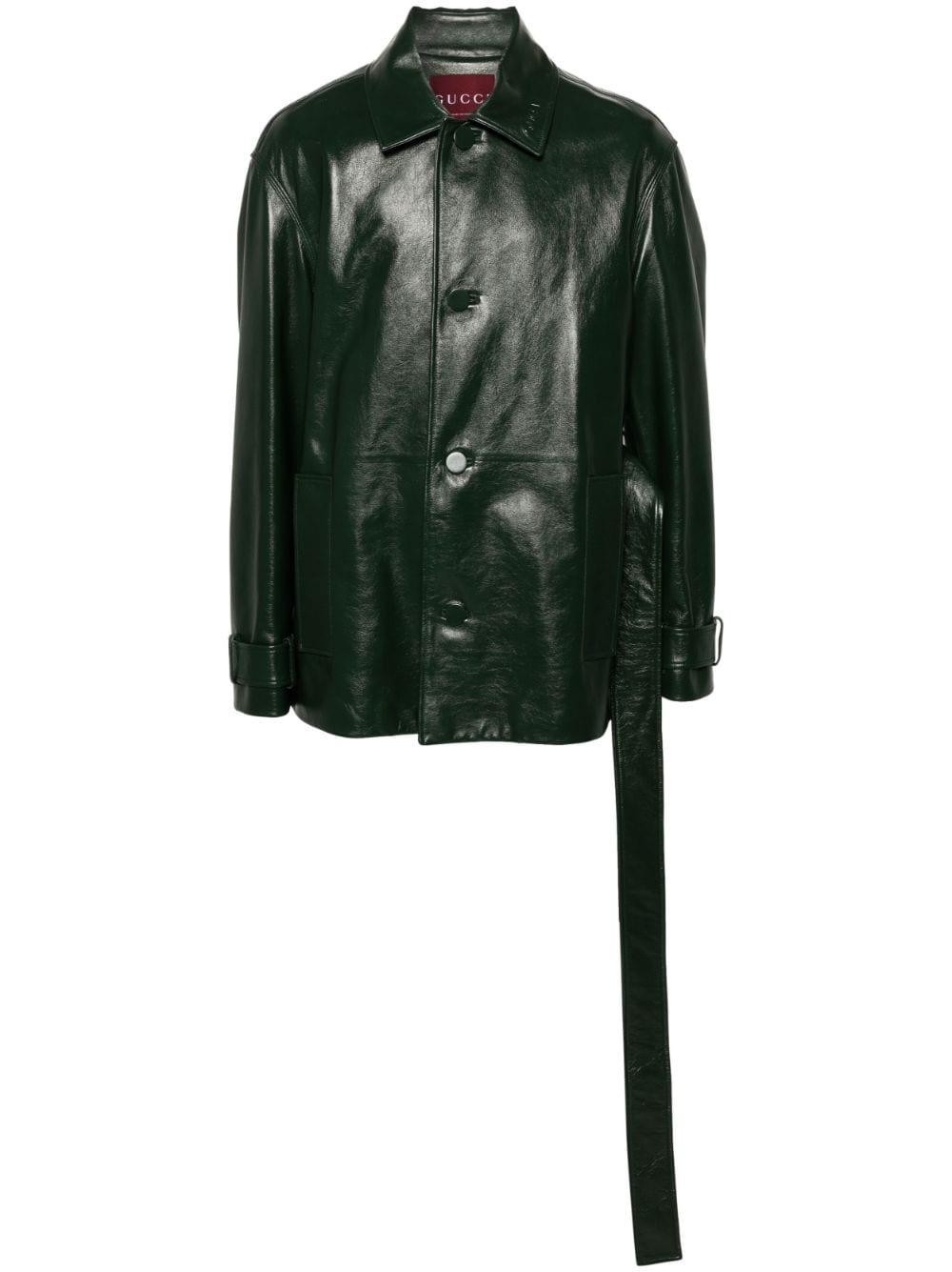 Gucci Trench In Pelle Lucida - 1