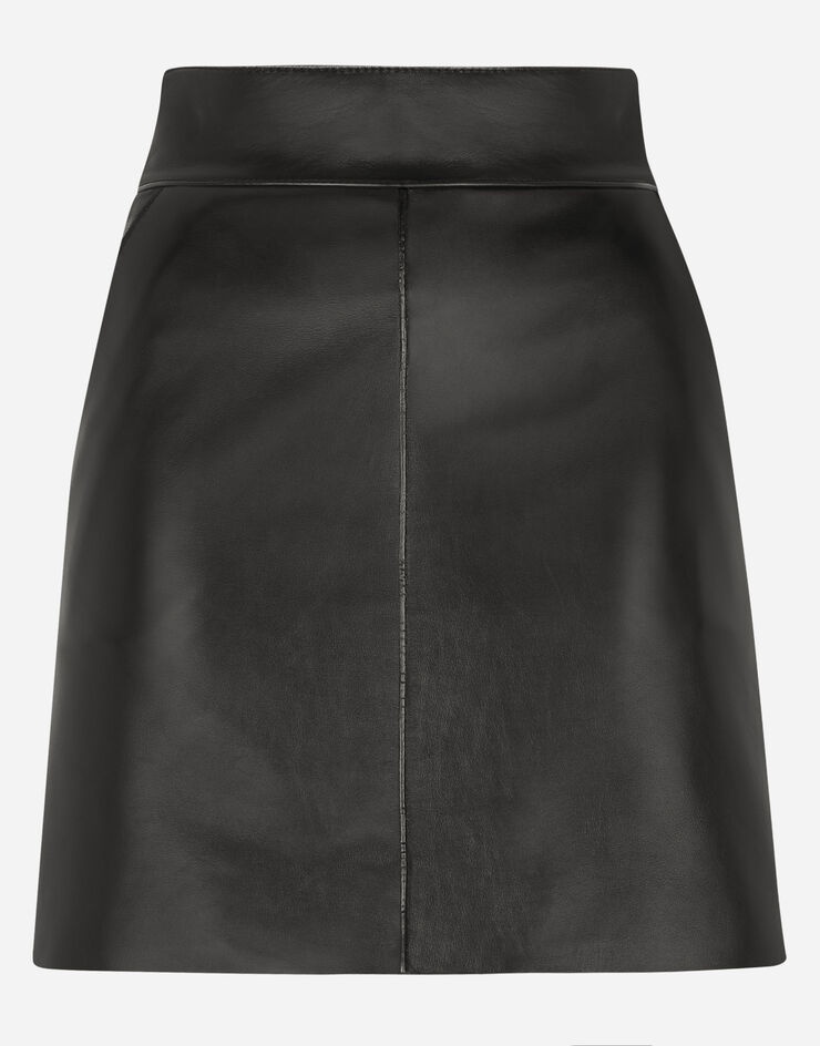 Short leather skirt - 3