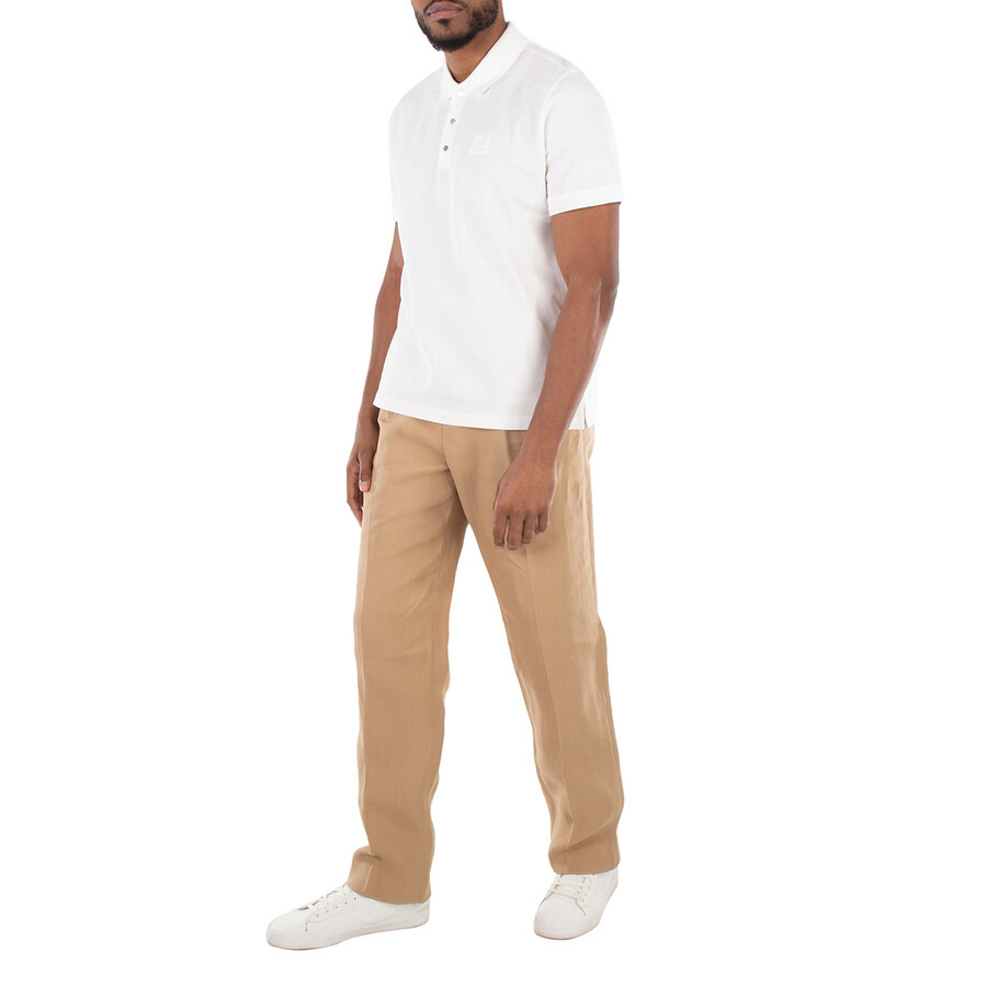 Fendi Embroidered Logo Cotton Polo Shirt - 4