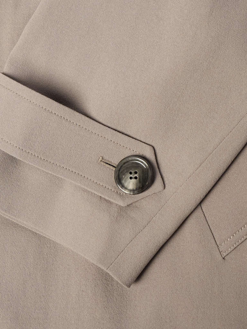 Belted Wool-Crepe Coat 3