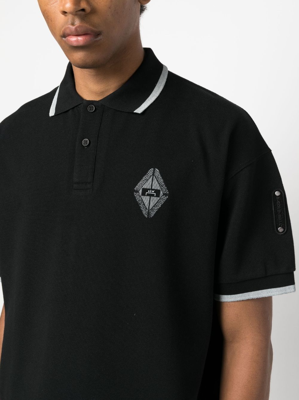 monogram-jacquard stripe-trim polo shirt - 5