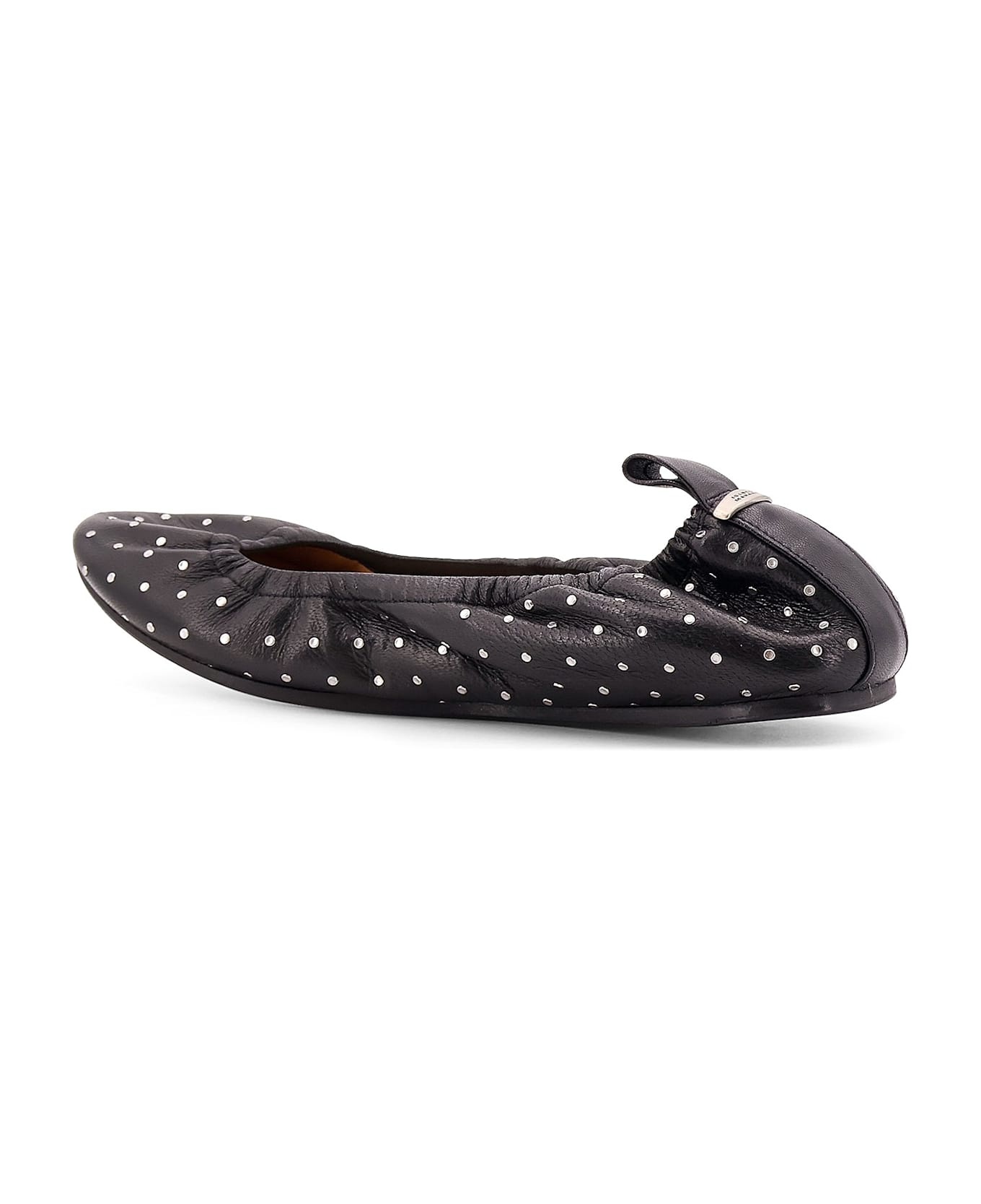 Leather Ballerinas With Stud Detail - 3