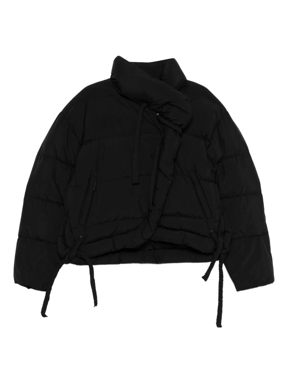 drawstring puffer jacket - 1
