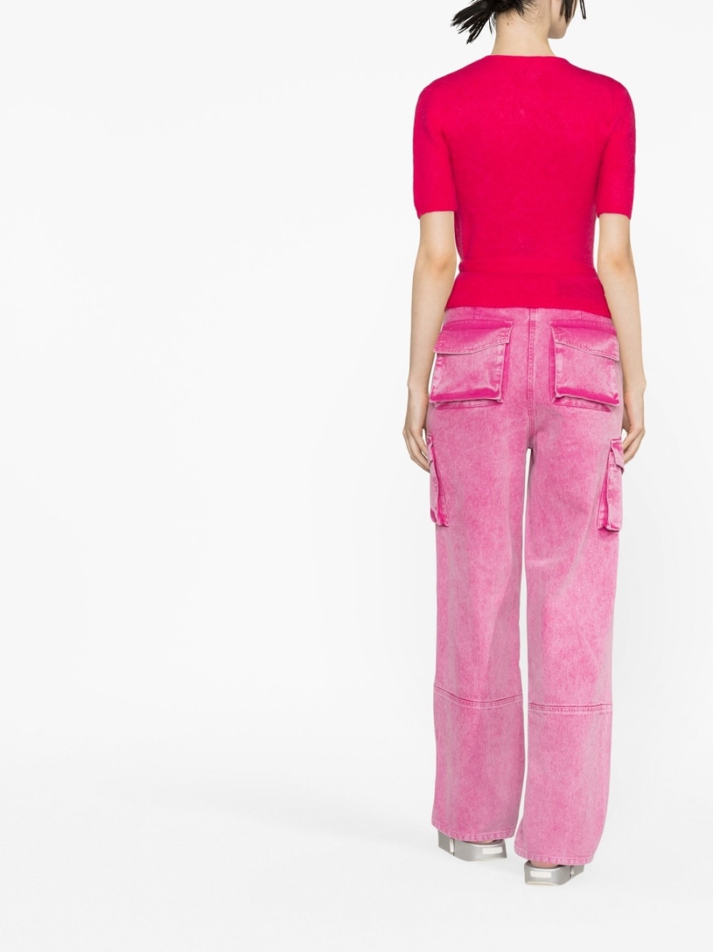 short-sleeve knitted top - 4