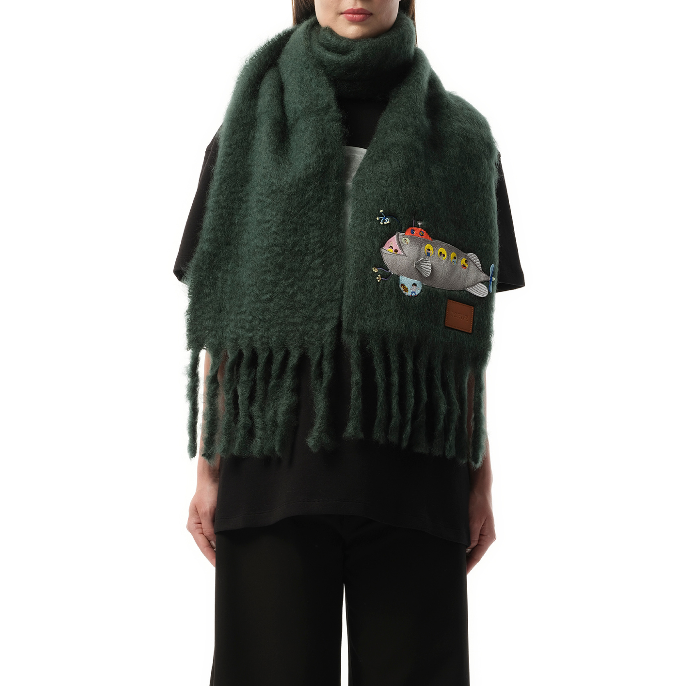 Loewe Submarine Scarf in Deep Forest | marais | REVERSIBLE