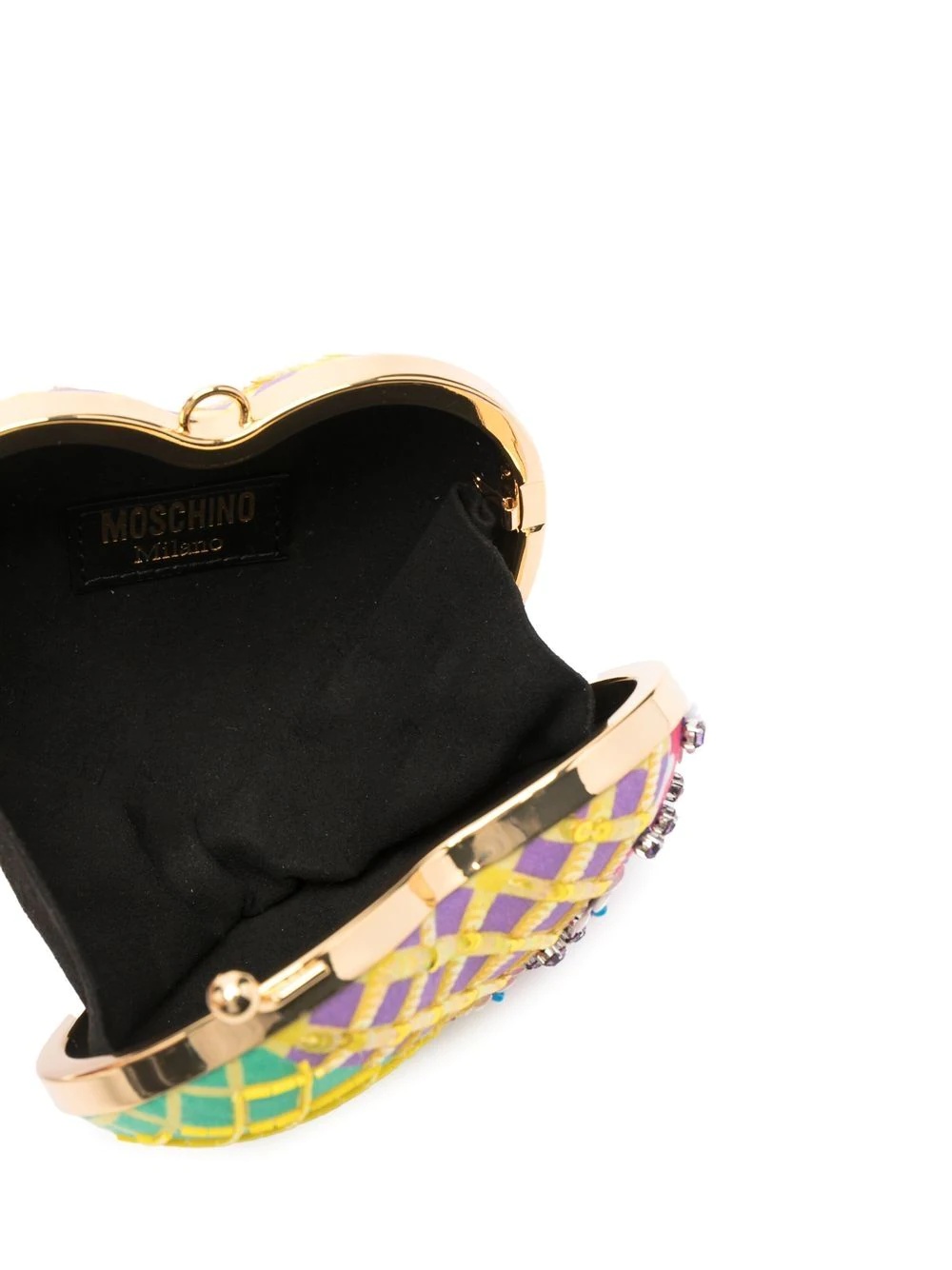 bead-embellished heart bag - 5