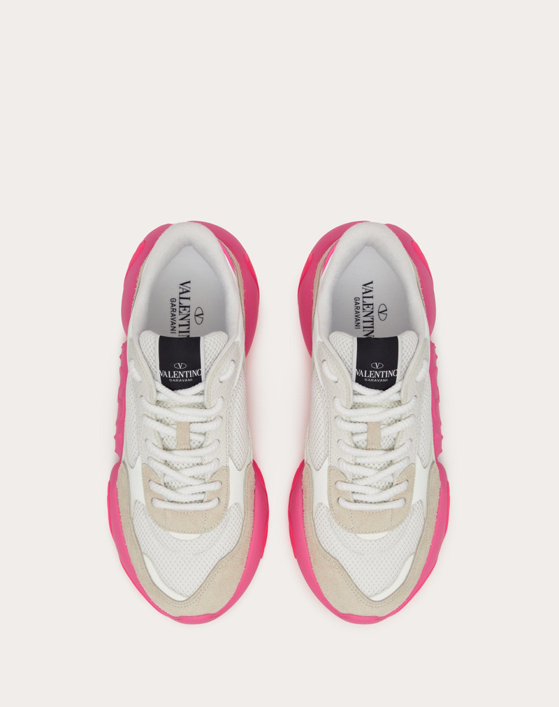 VALENTINO GARAVANI BUBBLEBACK MESH AND SUEDE SNEAKER 4