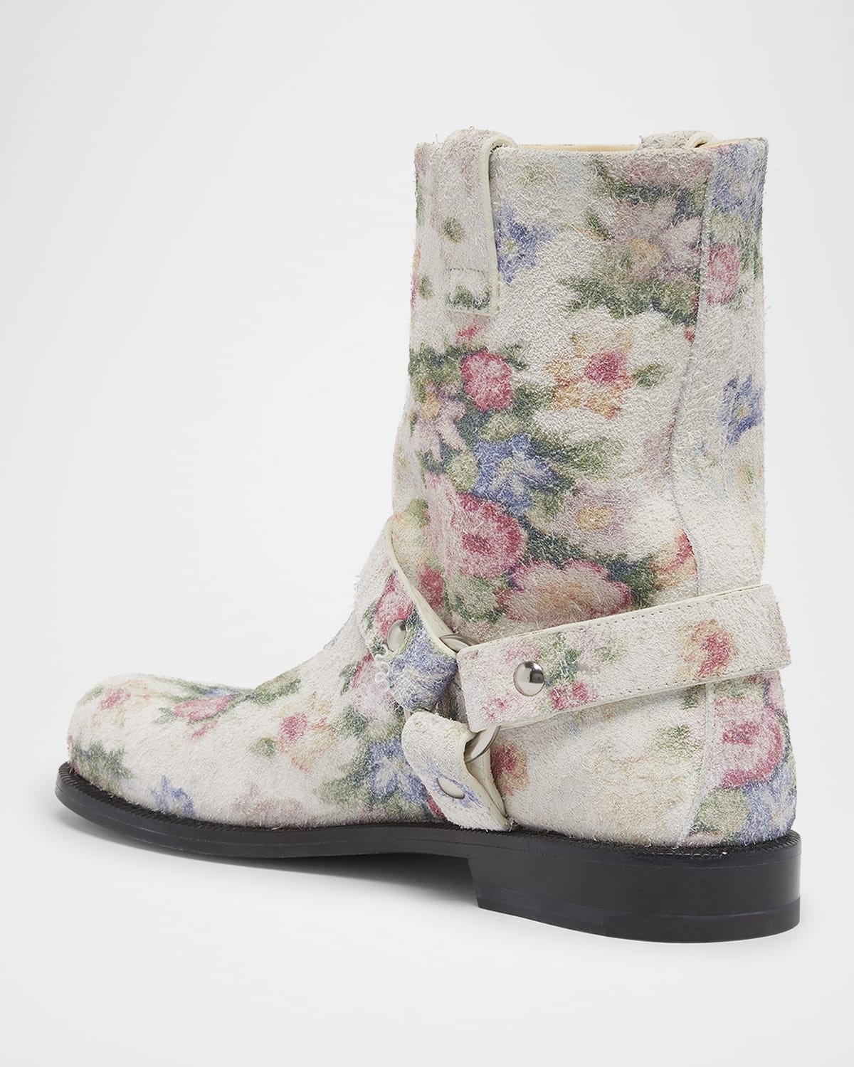 Campo Floral Suede Biker Booties - 4