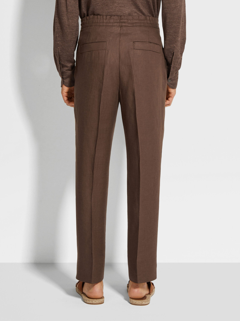 BROWN OASI LINO PANTS 6