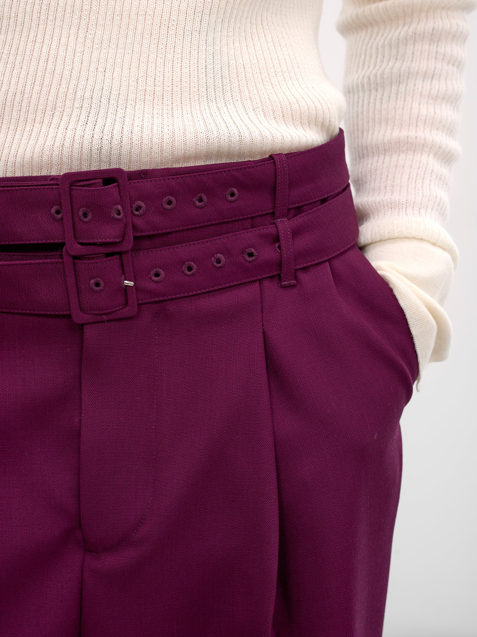 Fuchsia Wde Leg Trousers - 5