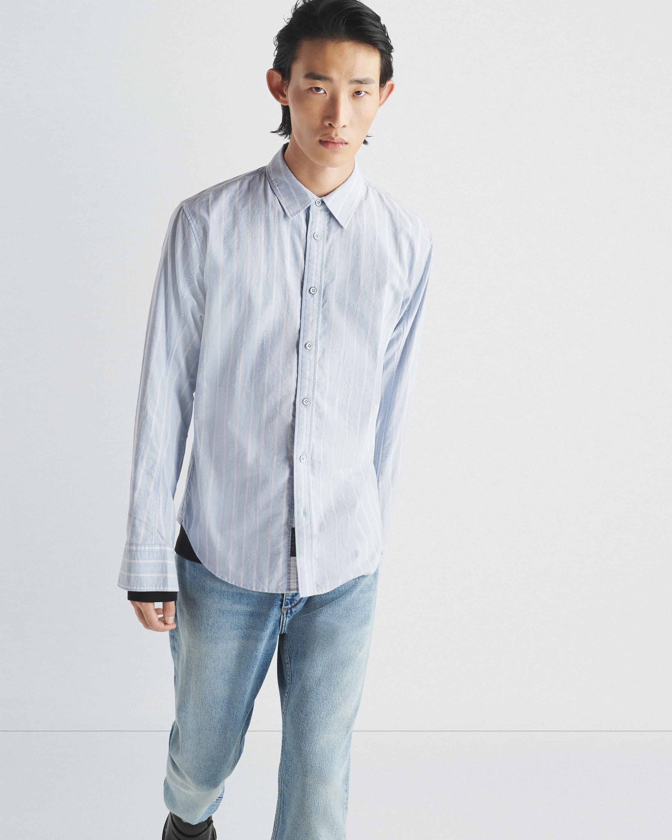 Fit 2 Engineered Cotton Stripe Oxford Shirt
Relaxed Fit Button Down - 2