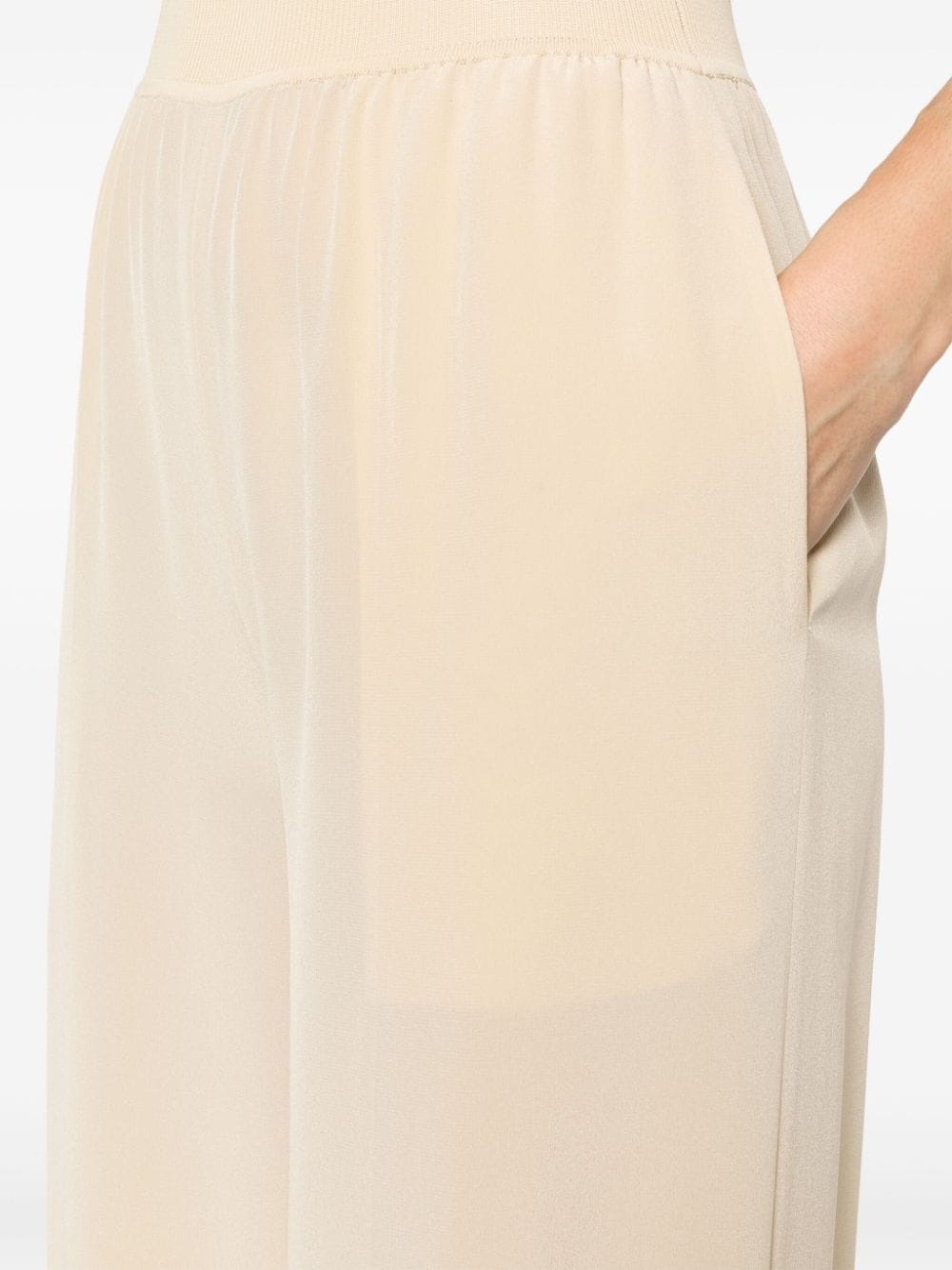 silk wide-leg trousers - 5