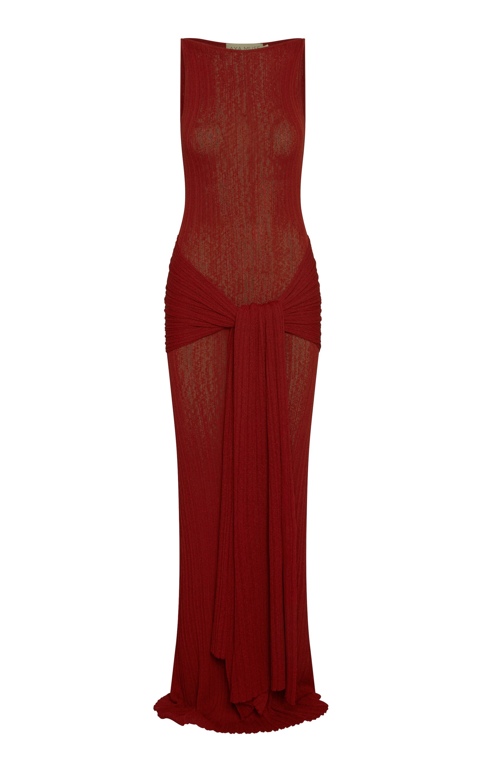 Sponde Knot-Front Gown red - 1