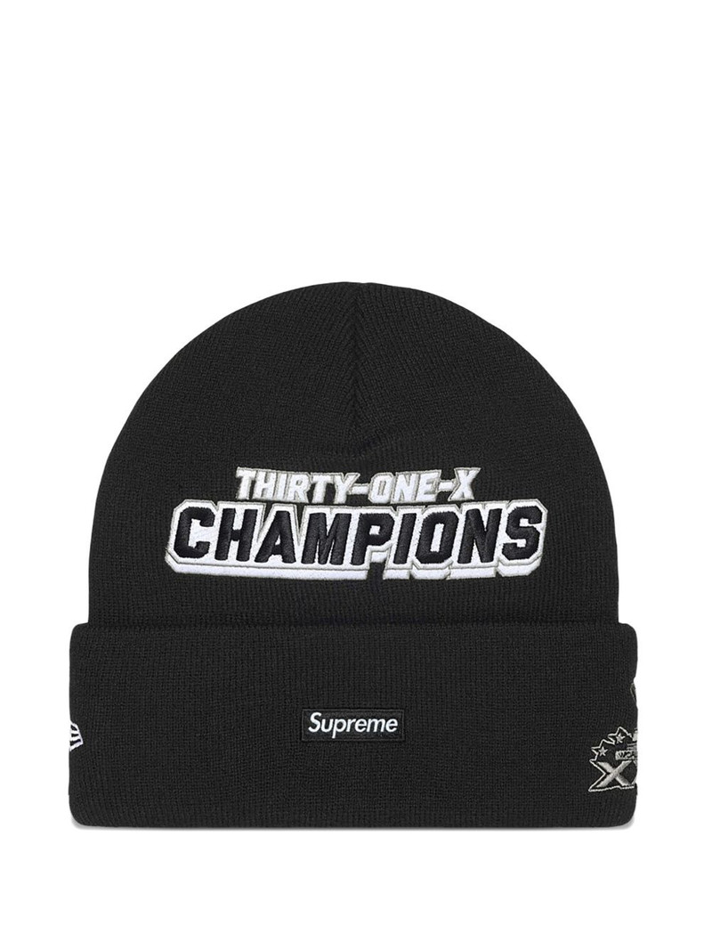 Supreme x New Era Football beanie hat outlook