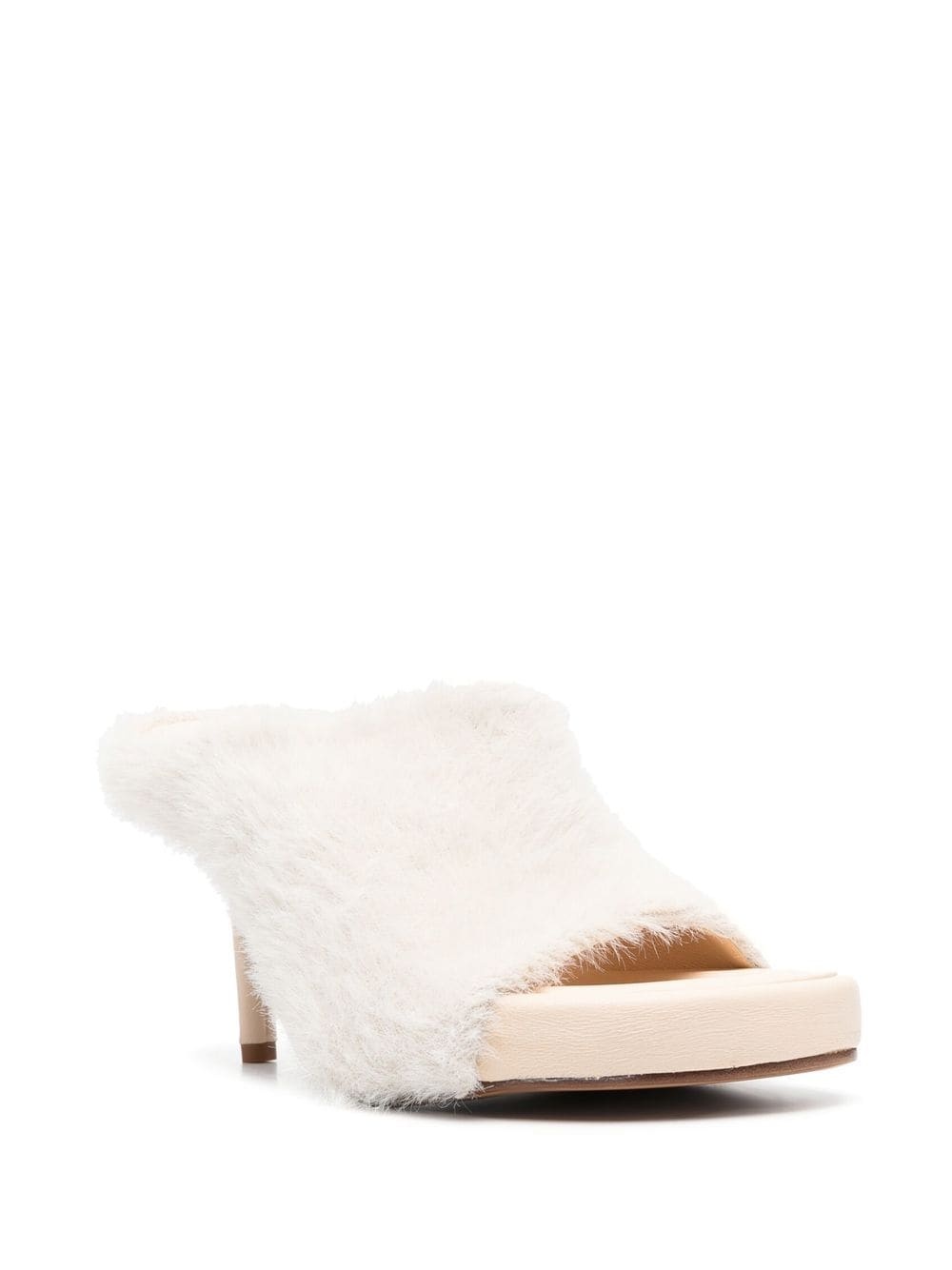 100mm knitted square-toe mules - 2